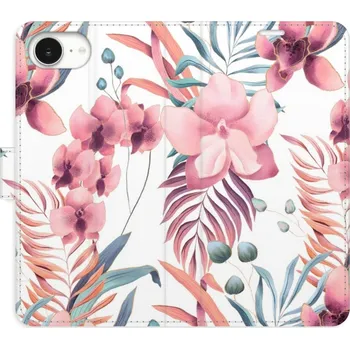 Pouzdro na mobilní telefon Flipové pouzdro iSaprio - Pink Flowers 02 - iPhone 16e