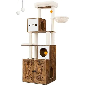 Songmics Kočičí škrabadlo LENO hnědé