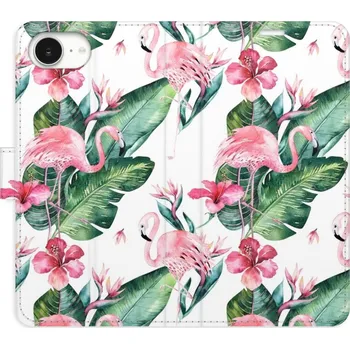 Pouzdro na mobilní telefon Flipové pouzdro iSaprio - Flamingos Pattern - iPhone 16e