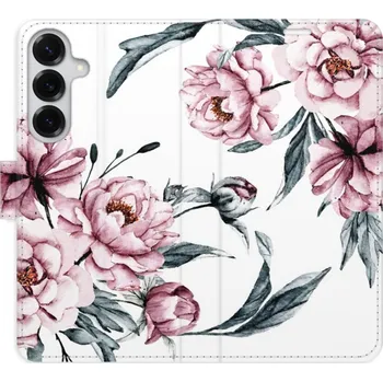 Pouzdro na mobilní telefon Flipové pouzdro iSaprio - Pink Flowers - Samsung Galaxy S25+