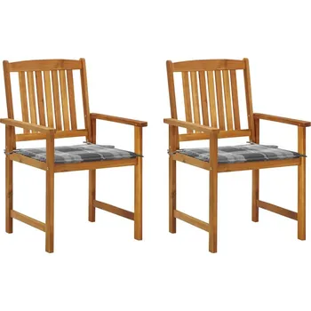 OMAXI Zahradní židle s poduškami 2 ks masivní akáciové dřevo 235881