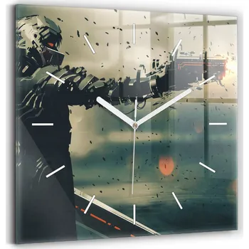 Hodiny Nástěnné hodiny Wallfluent černé 30 cm