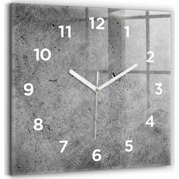 Hodiny Skleněné hodiny s motivem Moderní nástěnné hodiny Industriální stěna 30x30