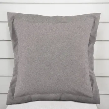 Povlak na dekorativní polštářek Dekorační povlak na polštář s lemem BKR-503 Šedý režný 40 x 40 cm