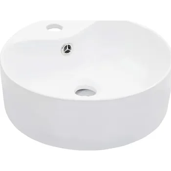 Umyvadlo s přepadem černé 36 x 13 cm keramika