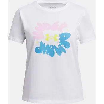Dívčí tričko Dívčí tričko Under Armour UA Bubble Wordmark SS - Holky Under Armour bílá 3282756