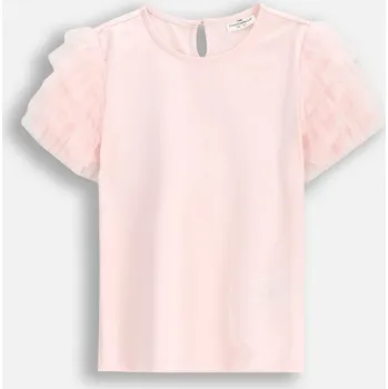 Elegantní dívčí halenka, růžová společenská košile, velikost 140 Coccodrillo WC5