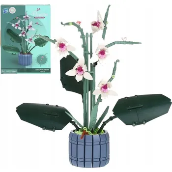 ostatní stavebnice STAVEBNICE KVĚTINA ORCHIDEJ ORCHIDEJ V KVĚTINÁČI
