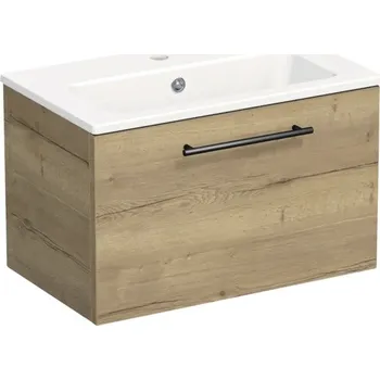 Koupelnový nábytek Koupelnová skříňka s umyvadlem Intedoor TRENTA 60 cm dub halifax přírodní TRE MINI 60 1Z B 80