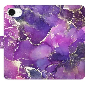Pouzdro na mobilní telefon Flipové pouzdro iSaprio - Purple Marble - iPhone 16e