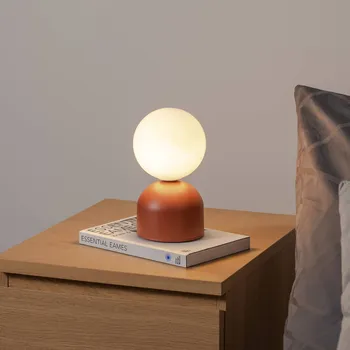 Lampička TK Lighting Stolní lampa Miki, terakota, výška 21 cm, kov/sklo, G9 terakota. opál 1 x 8 W LED - Doprava zdarma