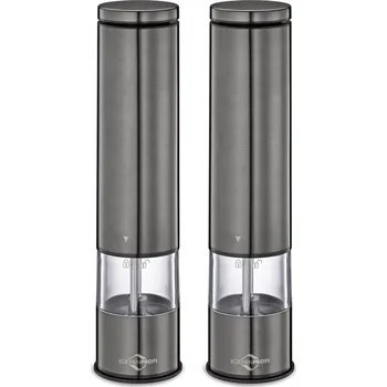 Kuchyňský mlýnek Küchenprofi BOSTON Sada elektrických mýnků na sůl a pepř tmavě šedá