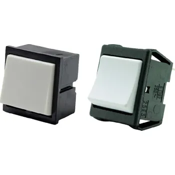 vypínač Vypínač světla pro odsavač CH KOVO, bílý s černým rámečkem