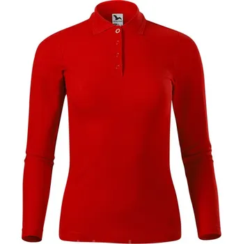 Dámské tričko Dámská polokošile MALFINI PIQUE POLO LS, barva červená, velikost XL