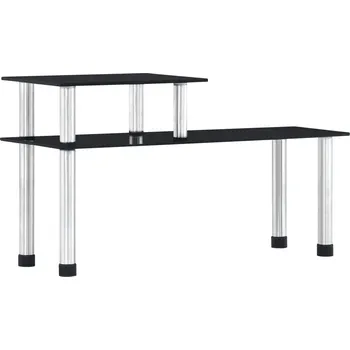 police Kuchyňská police černá 45 x 16 x 26 cm tvrzené sklo