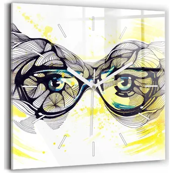 Hodiny Nástěnné hodiny Wallfluent žluté 30 cm