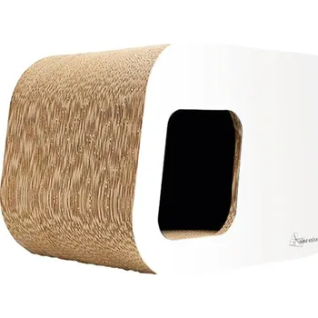 Domek pro kočky Antro škrabadlo 42x27x30 cm bílá