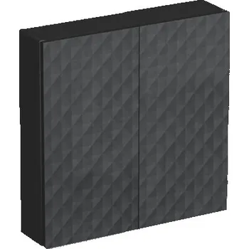 Koupelnový nábytek Koupelnová skříňka závěsná Intedoor TRENTA černá matná 60 x 60 x 15 cm TRE HZ 60x15 2D B U129