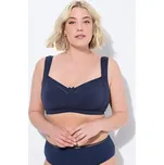 Ulla Popken, Plus size Odlehčující podprsenka, bez kostic, krajka, košíčky C-H pro plnoštíhlé nadměrná velikost, 838461139-1104, modrý, 105E, Nadměrné velikosti, Plus size oblečení, Oblečení pro boubelky, Oblečení pro baculky, Oblečení pro plnoštíhlé, Obl
