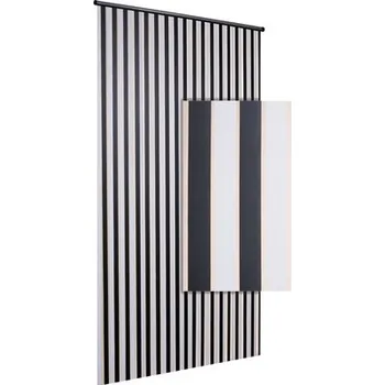 Závěs Závěs do dveří LINTEN HQ bílá/černá 90x220 cm