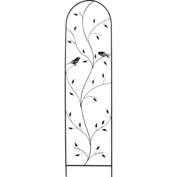 Stojan na květiny Mříž na popínavé rostliny Lafiora pták 36 x 150 cm černá