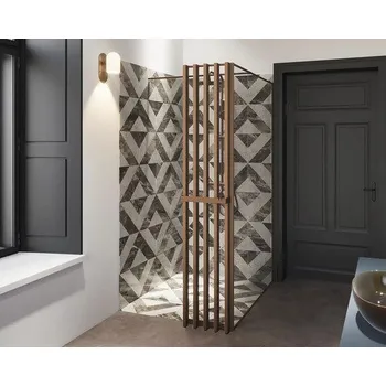 Walk In Riho Define Deco Screen 40 cm barva rámu měděná dekor skla čiré sklo G010007302