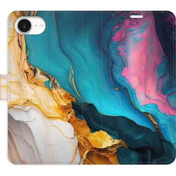 Pouzdro na mobilní telefon Flipové pouzdro iSaprio - Colourful Marble - iPhone 16e