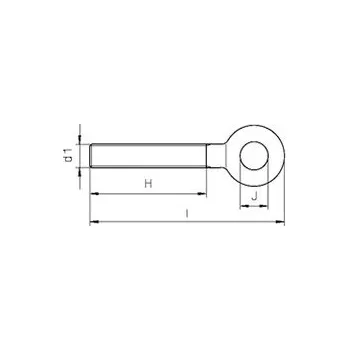 Šroub oko pro napínače ocel ZB pravé M8