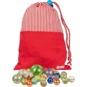Goki skleněné kuličky v pytlíku - 50 ks