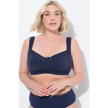 Podprsenka Ulla Popken, Plus size Odlehčující podprsenka, bez kostic, krajka, košíčky C-H pro plnoštíhlé nadměrná velikost, 838461139-1137, modrý, 110G, Nadměrné velikosti, Plus size oblečení, Oblečení pro boubelky, Oblečení pro baculky, Oblečení pro plnoštíhlé, Obl