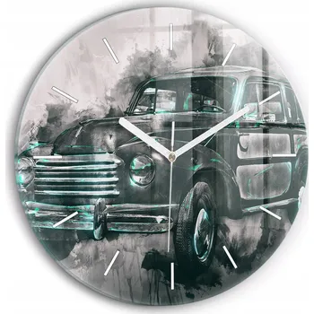 Hodiny Nástěnné hodiny Wallfluente černé 30 cm