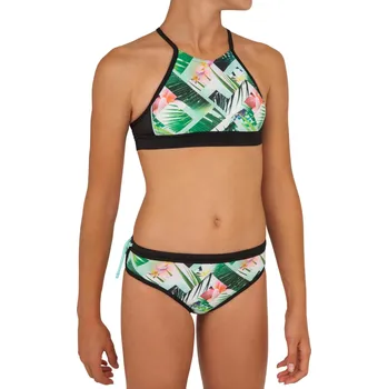 Dámské plavky DECATHLON Dívčí plavky spodní díl MAS 900 TIARE 14 LET ZELENÁ