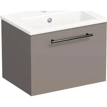 Koupelnový nábytek Koupelnová skříňka s umyvadlem Intedoor TRENTA 50 cm čedičově šedá lesklá TRE MINI 50 1Z B A2496