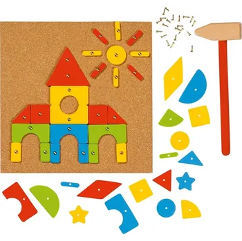 Dřevěná hračka Goki zatloukačka 118 dílů