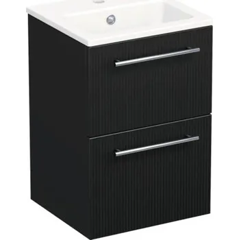 Koupelnový nábytek Koupelnová skříňka s umyvadlem Intedoor TRENTA 40 cm černá matná TRE MINI 40 2Z S A9276