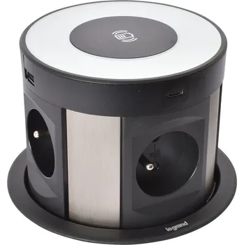 Elektrická zásuvka USB zásuvka do desky stolu Legrand černá