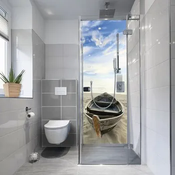 Samolepicí PVC tapeta do koupelny mySpotti Fresh Beach & Boat 210x100 cm FS-F3-1935