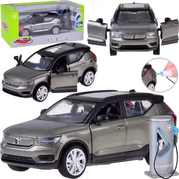 autíčko Kovový model elektrického crossoveru Volvo XC40 s funkcí světel a zvuků