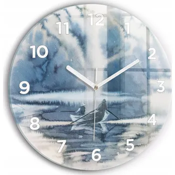 Hodiny Nástěnné hodiny Wallfluente modré 30 cm