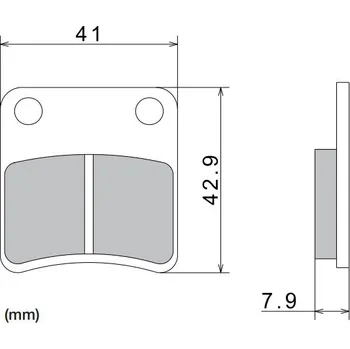 Brzdové destičky, NISSIN (semi-metalická směs) 2 ks v balení NISSIN M501-395