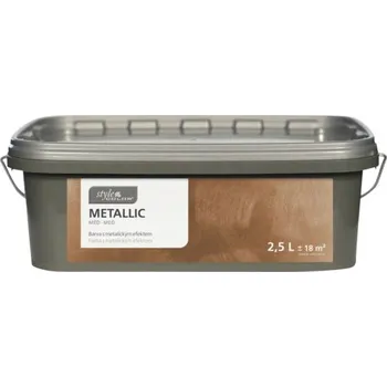 barva na zeď Barva na stěnu StyleColor Metallic 2,5 l měď