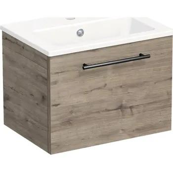 Koupelnový nábytek Koupelnová skříňka s umyvadlem Intedoor TRENTA 50 cm dub wellington TRE MINI 50 1Z B D370