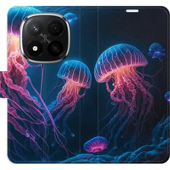 Pouzdro na mobilní telefon Flipové pouzdro iSaprio - Jellyfish - Xiaomi Redmi Note 14 Pro 5G/14 Pro+ 5G