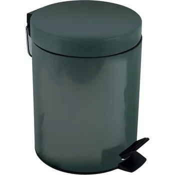 Odpadkový koš Spirella pedálový odpadkový koš Sydney, tmavě zelený, ocel, 3 l