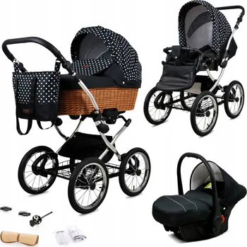 Kočárek Kočárek 3v1 BabyLux CLASSIC EXCLUSIVE – sportovní kočárek, hluboká korba, autosedačka