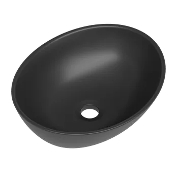 Umyvadlo Gamma Negra, umyvadlo na desku 410x330x140 mm, černá matná, GMA-UC-NEGRA