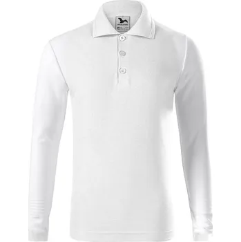 Chlapecké oblečení Dětská polokošile MALFINI PIQUE POLO LS, barva bílá, velikost 6 let