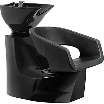 Kadeřnické křeslo Kadeřnický mycí box Weelko Rolls - černé umyvadlo (RZWW005.A12) + dárek zdarma