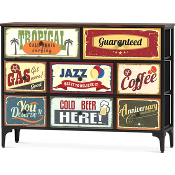 Komoda Komoda 8 zásuvek AUK-W2104 BK