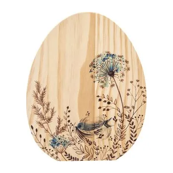 Velikonoční dekorace DŘEVĚNÁ DEKORACE VAJÍČKO 16X1.5X20CM SERENITY